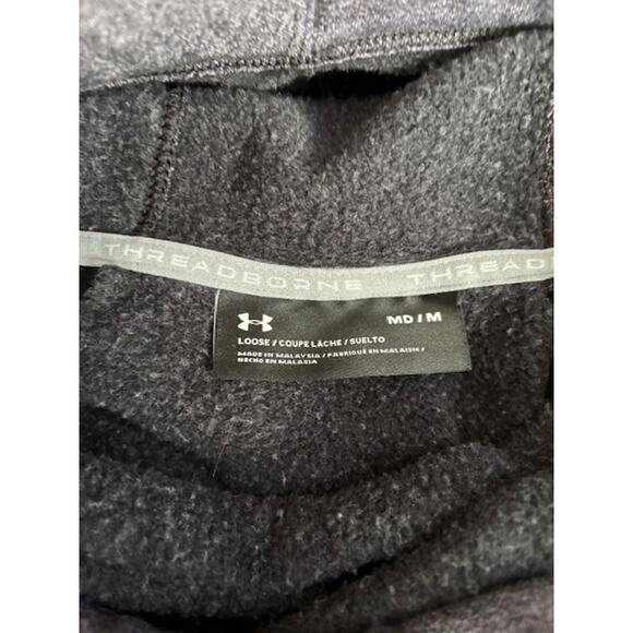 Women's Under Armour Thread Borne Hoodie with pink cuffs and cowl neck hoodie - Picture 3 of 3